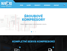 Tablet Screenshot of macro-kompresory.cz